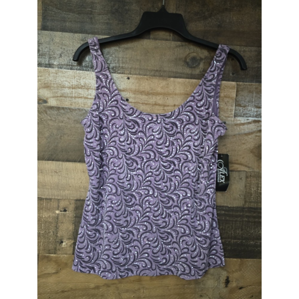 Alex Evenings Vintage Sequin Evening Cocktail Sleeveless Top Fairy Medium NWT